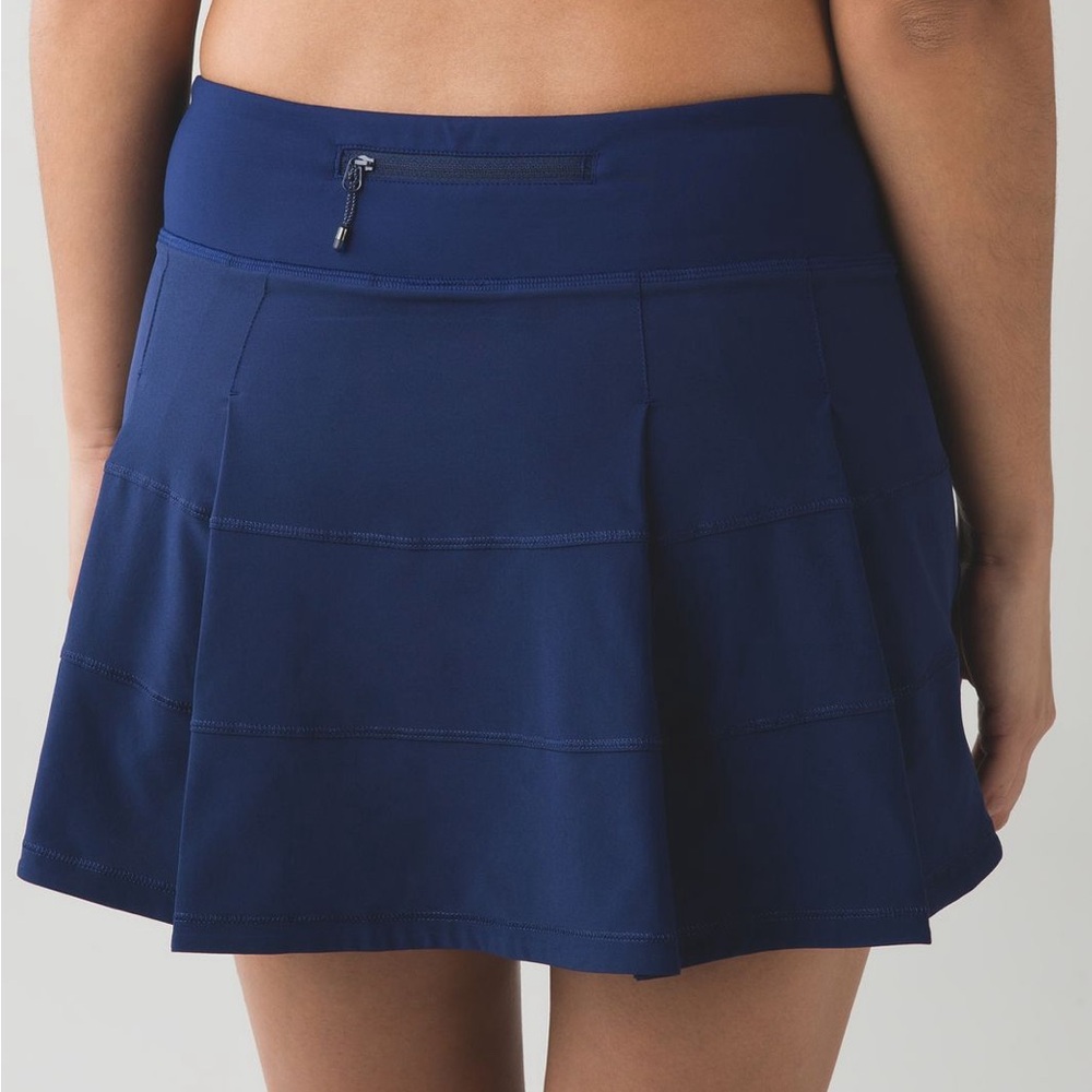 Lululemon Athletica Pace Rival Hero Blue Skirt Skort 4 way stretch